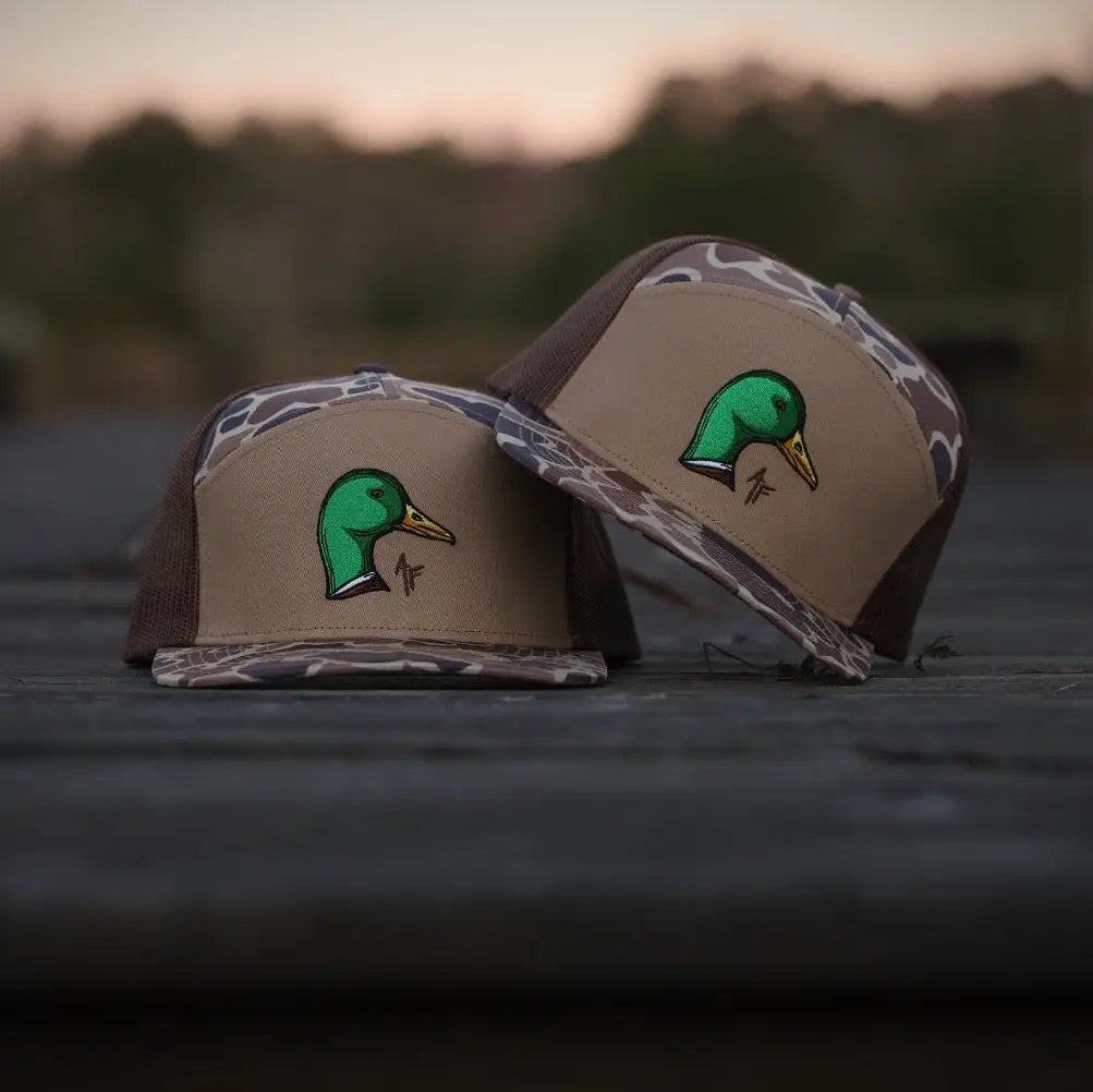 Mallard Duck Head — 7 Panel Duck Camo