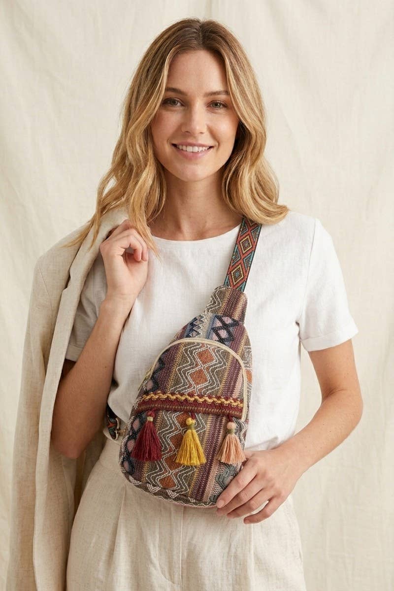 0416 Boho Ethic Crossbody Sling Bag SI-29734