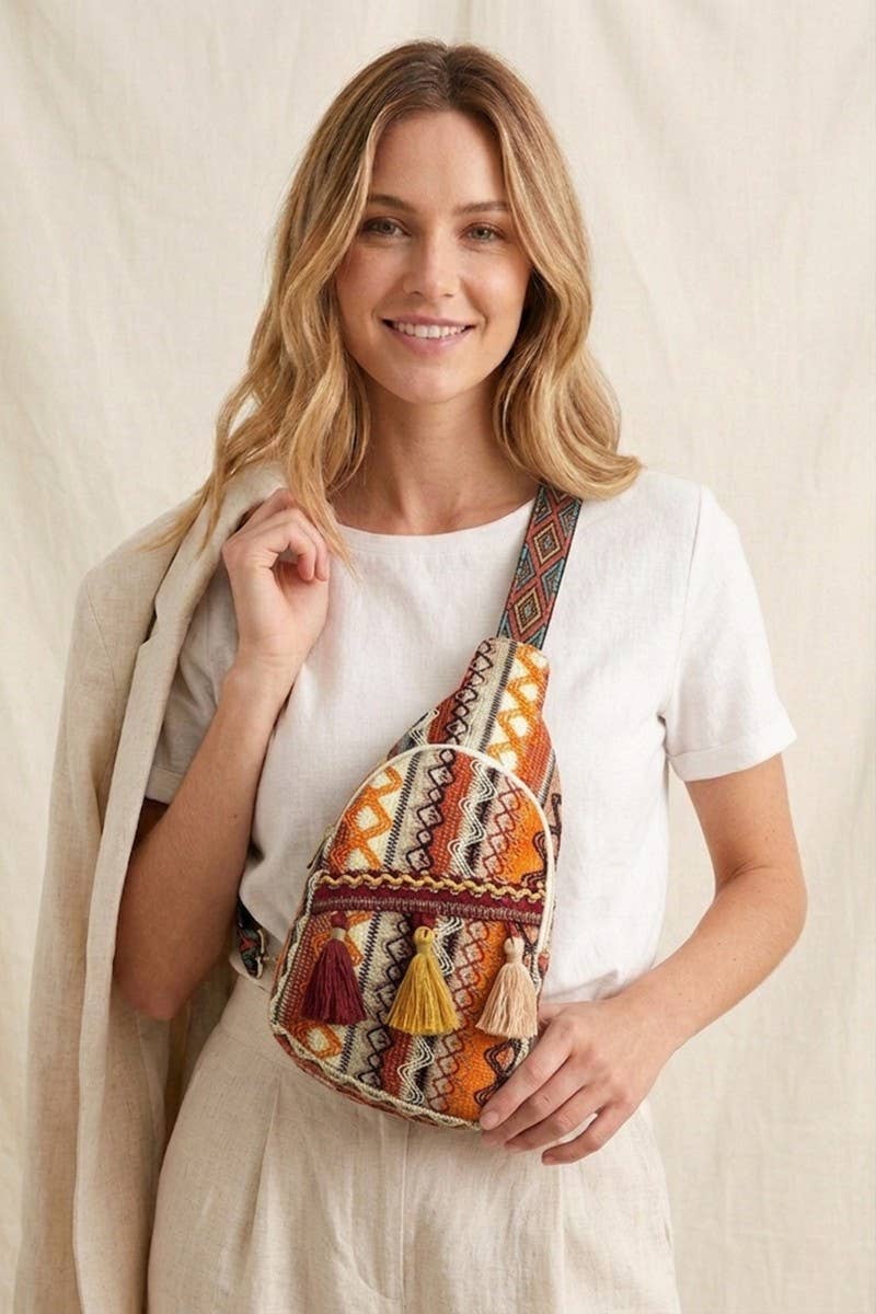 0416 Boho Ethic Crossbody Sling Bag SI-29734