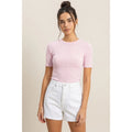 Ribbed Short Sleeve Top