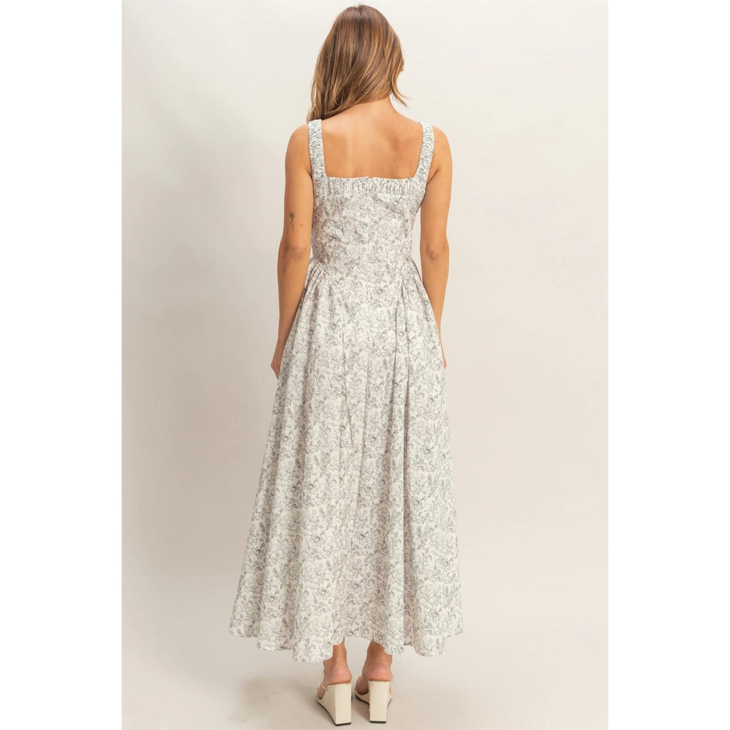 Floral Print Empire Waist Dress