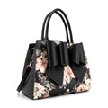 Rosalie Bow Top Handle Spring Satchel Bag-Floral Print