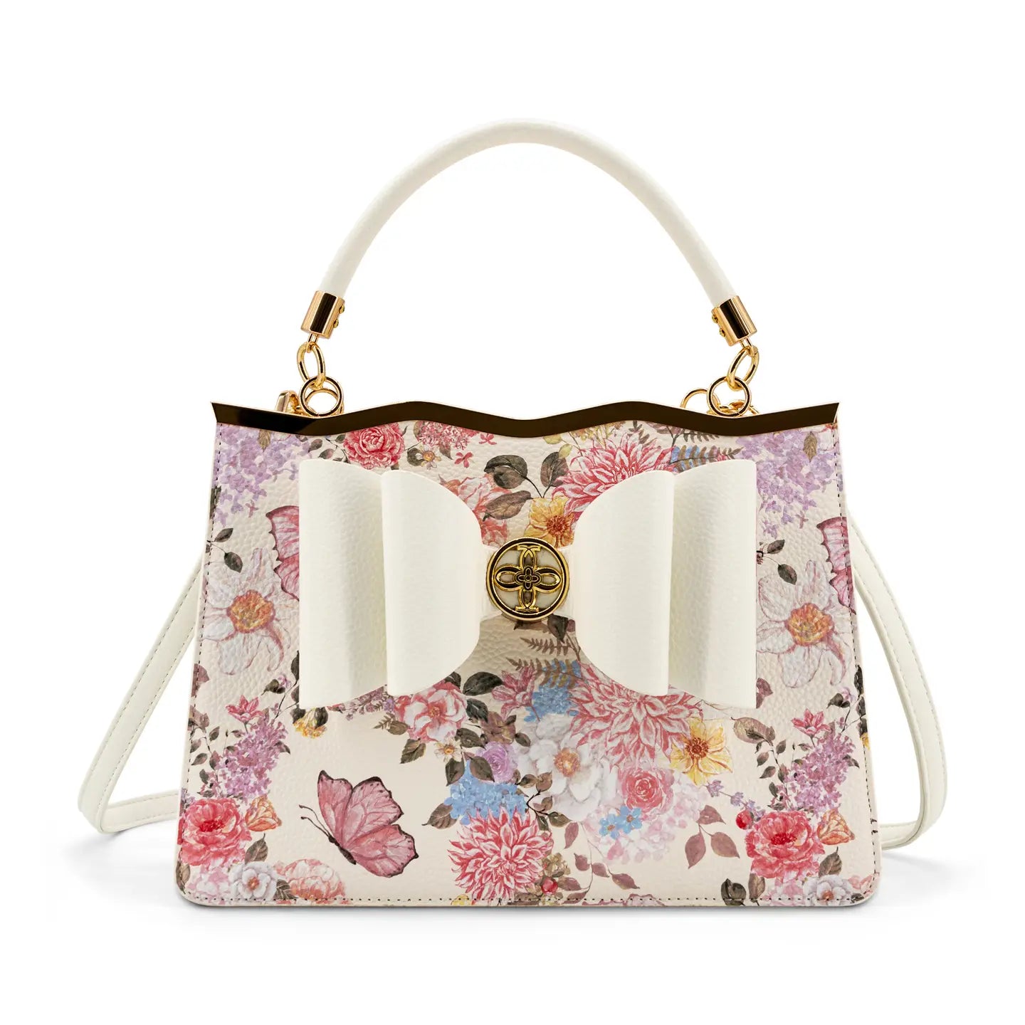 Amelie Floral Garden Bow Women's Crossbody Bag