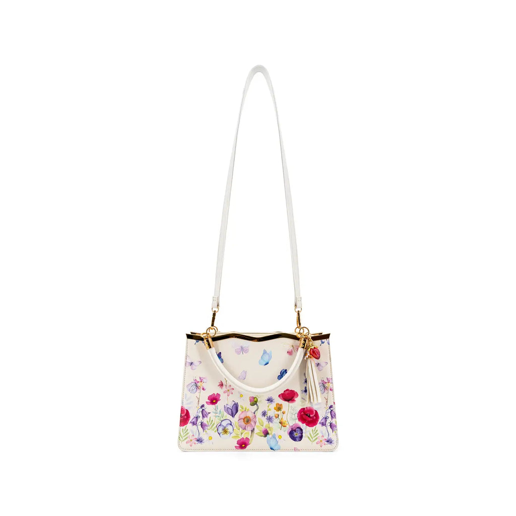 Clarette Floral Tassel Top Handle Crossbody Bag