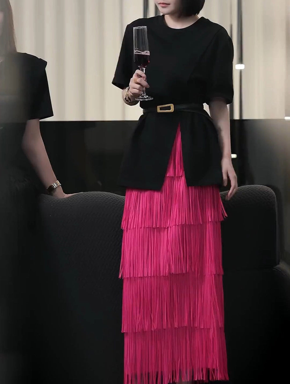 Layered Tiered Cake Skirt For Women Elegant Casual Maxi Skirt