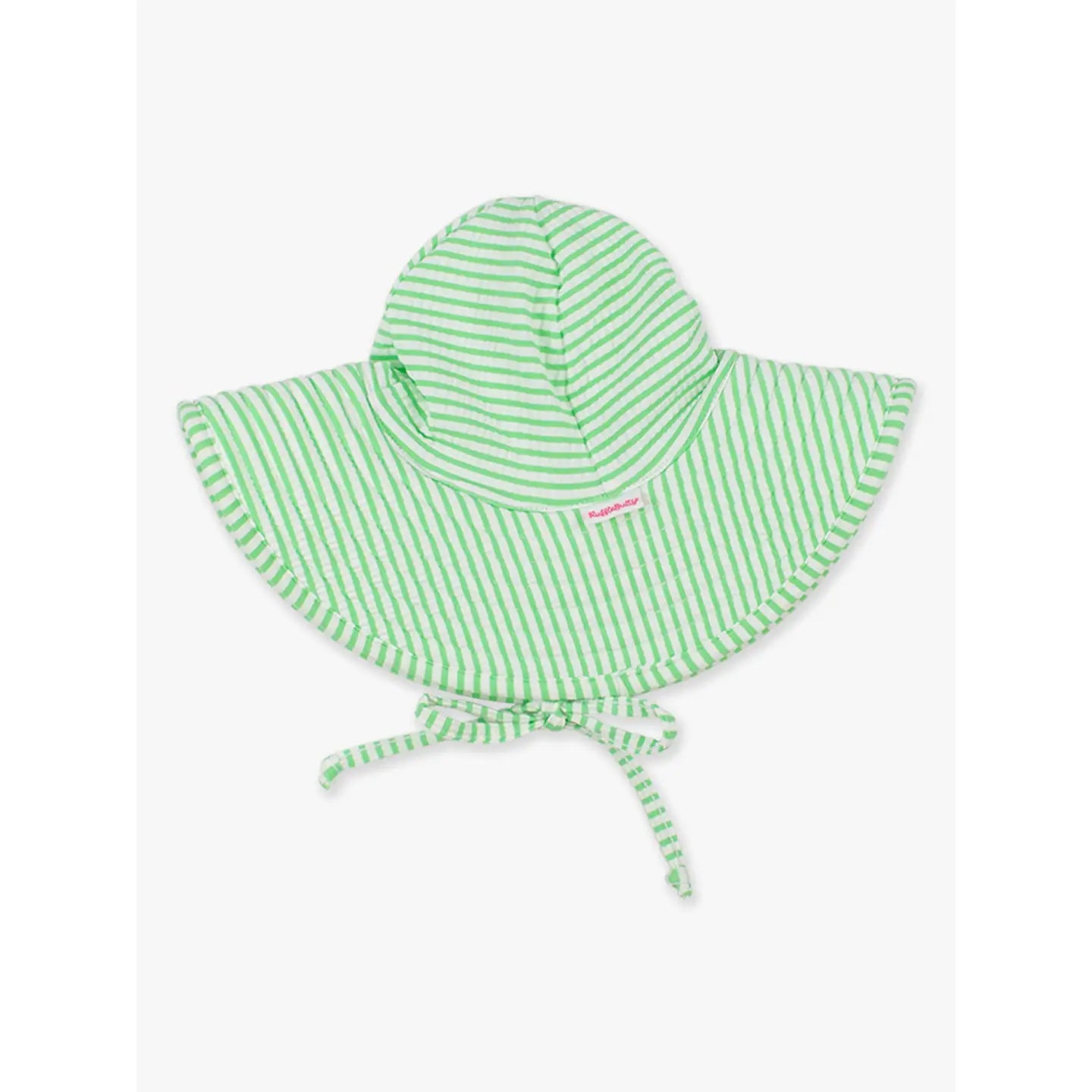 Girls Spring Green Seersucker Swim Hat