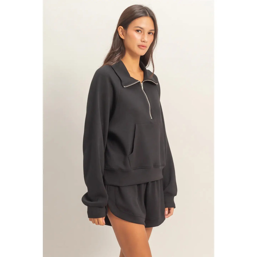 Half-Zip Collar Pullover